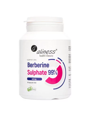Aliness Berberine Sulphate 99% Berberyna ekstrakt 400 mg 60 kapsułek 01