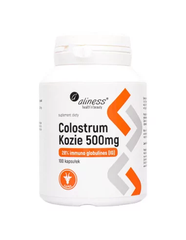 Aliness Colostrum kozie IG 28% 500 mg 100 kapsułek 01
