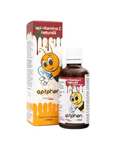 Apiphen Api Vitamina C Naturala Bezalkoholowy ekstrakt z propolisu z witaminą C dla dzieci odporność krople 50 ml