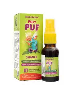 PufyPuf Bezalkoholowy ekstrakt z szałwii dla dzieci na ból gardła spray 20 ml