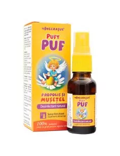 PufyPuf Bezalkoholowy ekstrakt z propolisu i rumianku dezynfekcja jamy ustnej u dzieci spray 20 ml