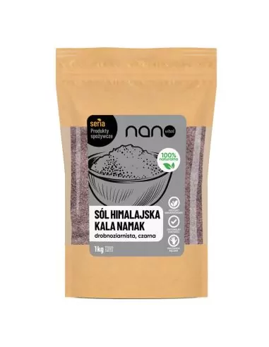Nanovital Sól czarna Kala Namak drobnoziarnista 1 kg