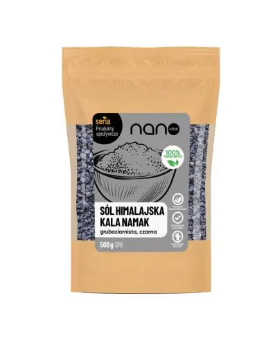 Nanovital Sól czarna Kala Namak gruboziarnista 500 g