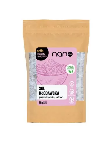 Nanovital Sól kłodawska gruboziarnista różowa 1 kg