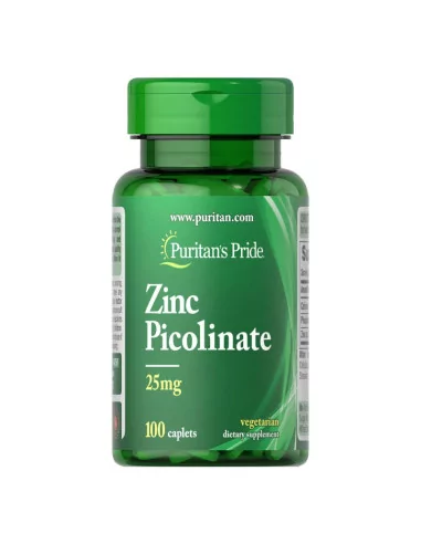 Puritan's Pride Cynk pikolinian 25 mg 100 tabletek