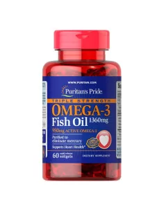 Puritan's Pride Olej Omega-3 potrójna siła 1360 mg 60 kapsułek