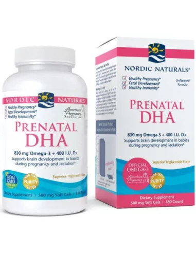 Nordic Naturals Prenatal DHA Omega 3 dla kobiet w ciąży 180 kapsułki