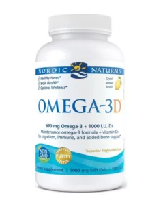 Nordic Naturals Omega-3D cytrynowy 120 kapsułek