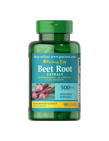 Puritan's Pride Beet Root Czerwony burak ekstrakt 500 mg 90 kapsułek