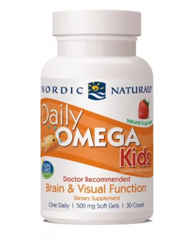 Nordic Naturals Daily Omega Kids dla dzieci truskawkowy 30 kapsułek