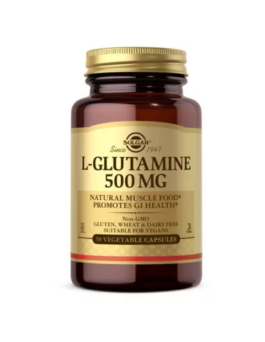 Solgar L-glutamina 500 mg w wolnej postaci 50 kapsułek