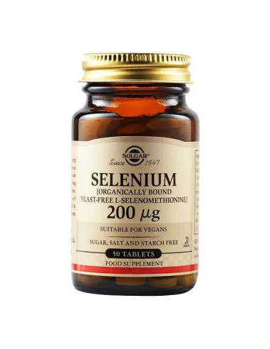 Solgar Selen organiczny bez drożdży 200 mcg 50 tabletek
